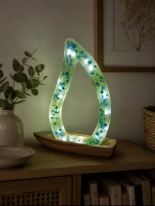 Lampa z pryskyřice - Modrozelená
