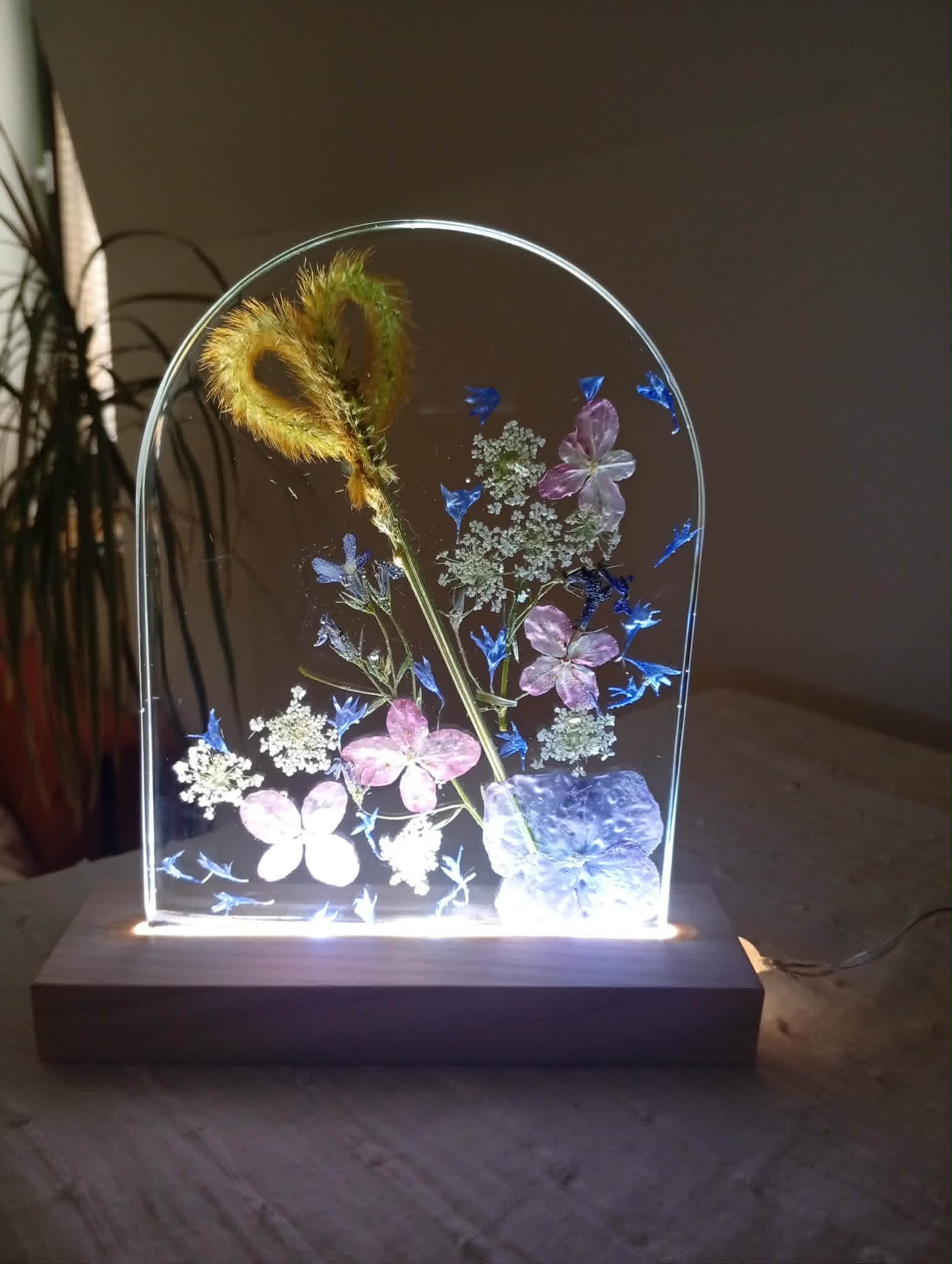 Lampa z pryskyřice -Klíč k srdci